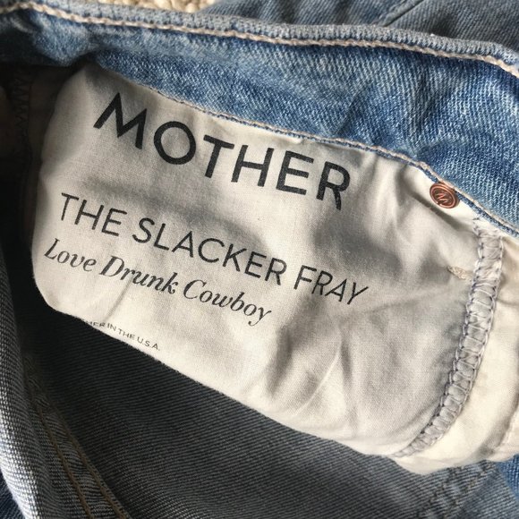 Mother Slacker Fray in Love Drunk Cowboys Jeans - Picture 6 of 8